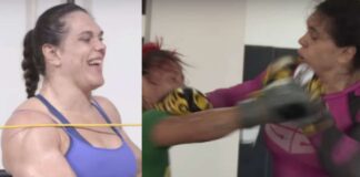 This Giant Woman Totally Dwarfs Cris Cyborg In The Boxing Ring