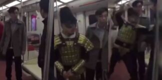 Fully Armed Ninja Attacks Man Who Littered The Subway