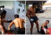 Crazed Muay Thai Fighter Chases Down Trainer In The Street!