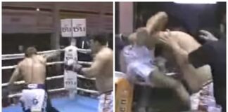 Referee Gets Knocked Down Repeatedly in Hilarious Muay Thai Fight