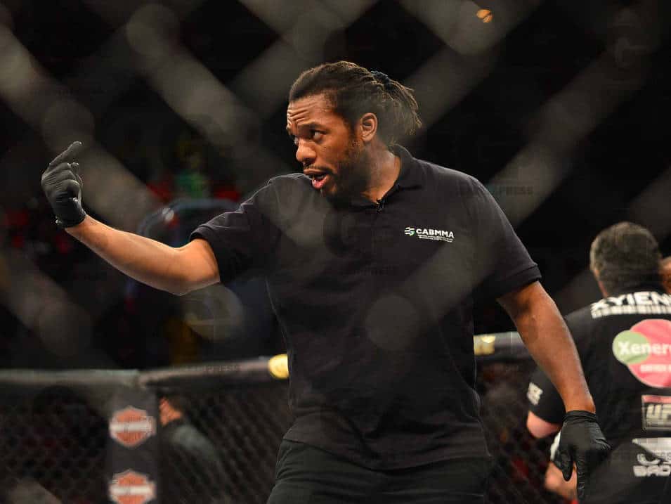 Rio de Janeiro, Rio de Janeiro, Brasil, 03 de agosto de 2013 - UFC 163 - JOSÉ ALDO VS. CHAN SUNG JUNG - O árbitro Herb Dean durante o UFC 163, que está sendo realizado na Arena da Barra. Foto: Jason Silva/Eleven