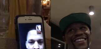 Watch: Floyd Mayweather Skype Calls Nate Diaz For Advice About McGregor