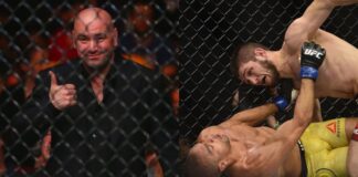 WATCH: Khabib Yells at Dana White While Battering Barboza at UFC 219