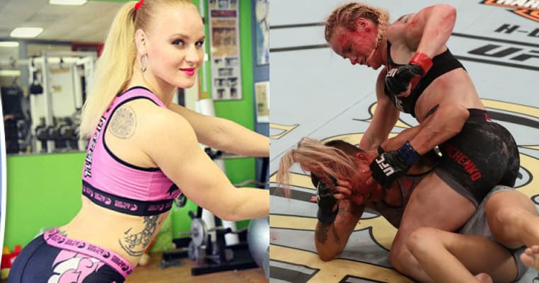 UFC women's bantamweight title challenger Valentina Shevchenko dro...