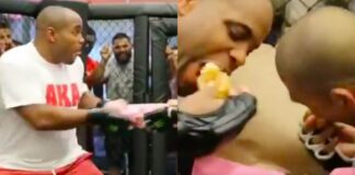 WATCH: Daniel Cormier Donut Wrestles a Police Officer
