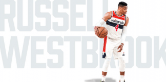Westbrook will not wear number 0 but instead number 4
