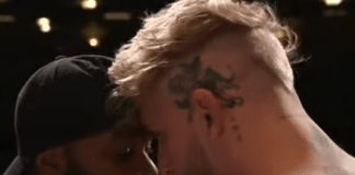 Paul vs Woodley WEIGH IN, A brawl ERUPTS